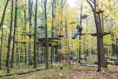 Bristol Mountain Aerial Adventure in Fall